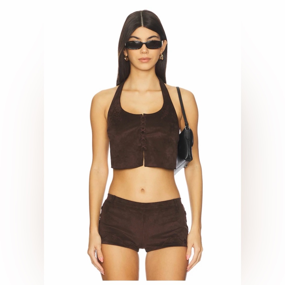 NWT Frankie’s Bikinis Delilah Tank Top in Desert Suede Size XS